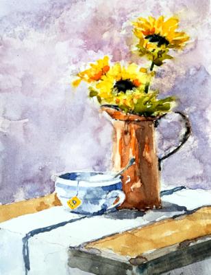 Sunflowers in Pitcher