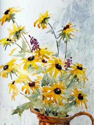 Copper Pitcher & More Daisies