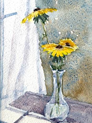 Glass Vase & Daisies 2025