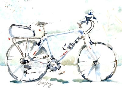 Hybrid Bike with Trunk Bag