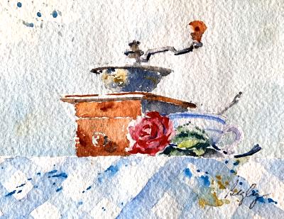 Coffee Grinder & Cup