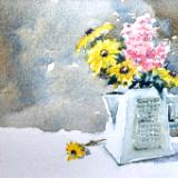 Ceramic Pitcher & Mixed Bouquet 2025